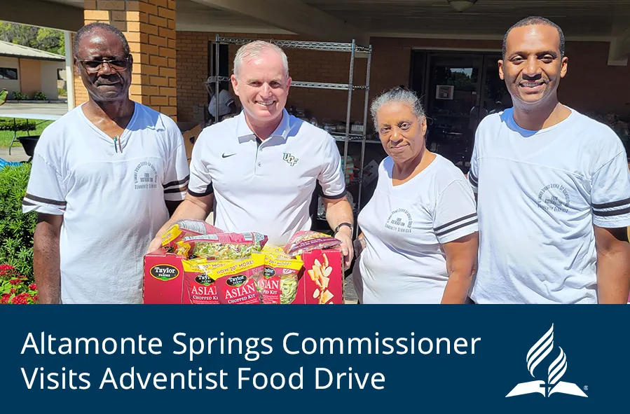 Altamonte Springs Commissioner Visits Adventist Food Drive