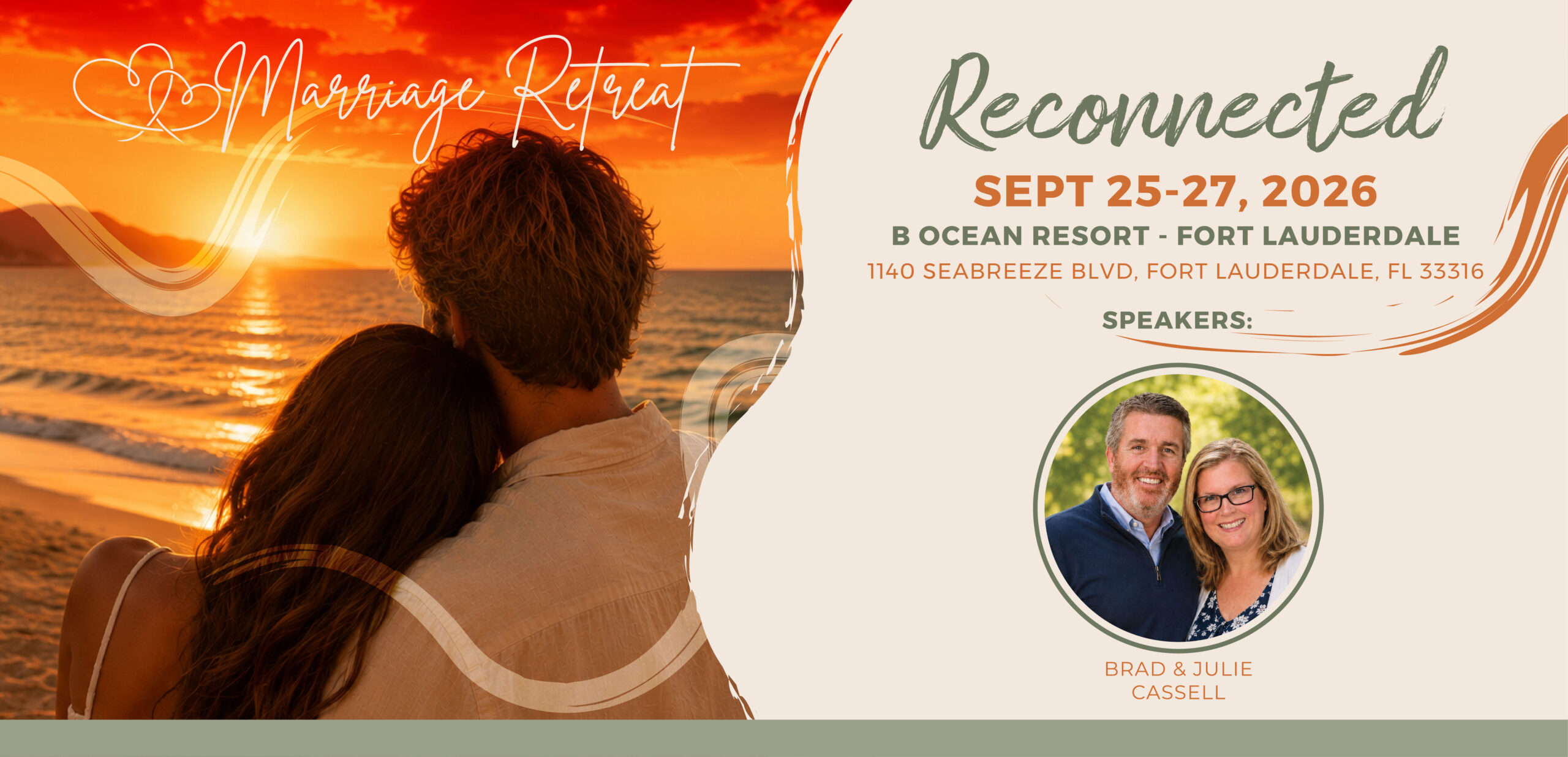 Marriage Retreat 2026 – Reconnected – Sept 25-27, 2026 – B Ocean Resort Fort Lauderdale